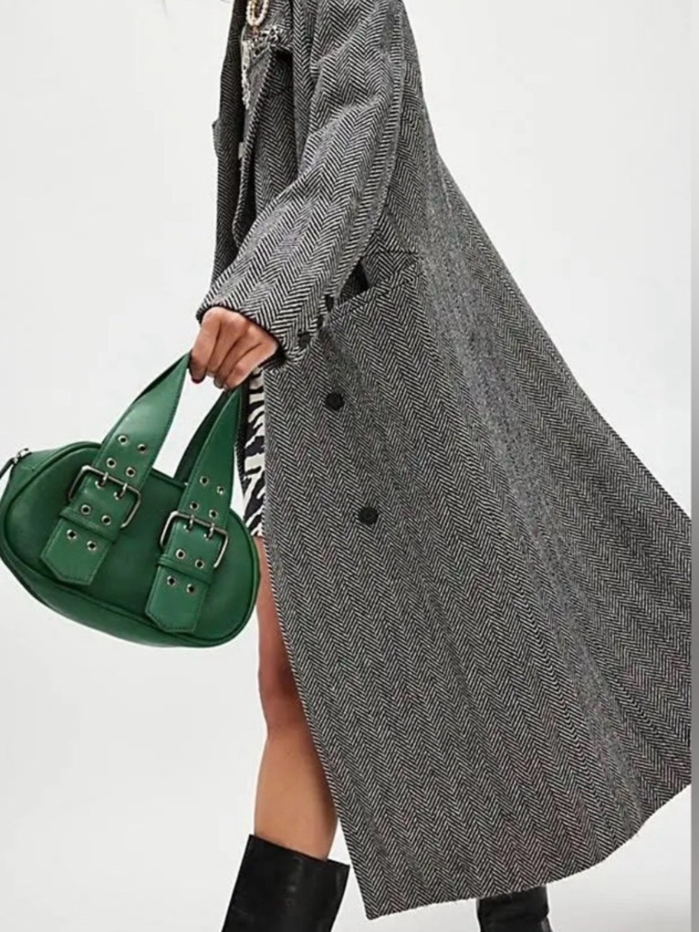 Free People Say Yes Green Mini Leather Bag